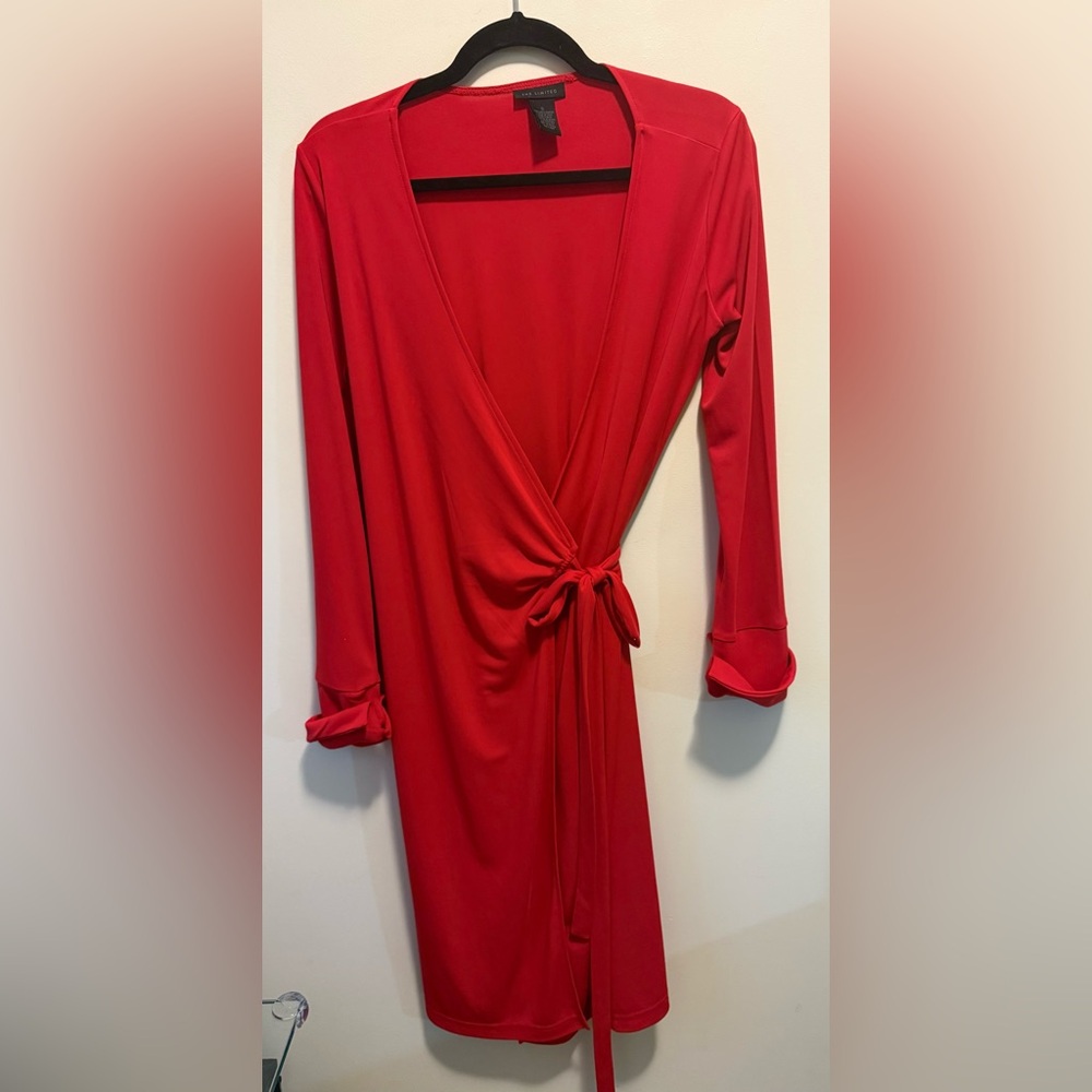 The Limited Vibrant Red Wrap Dress